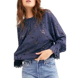 Free People Olivia Lace Top